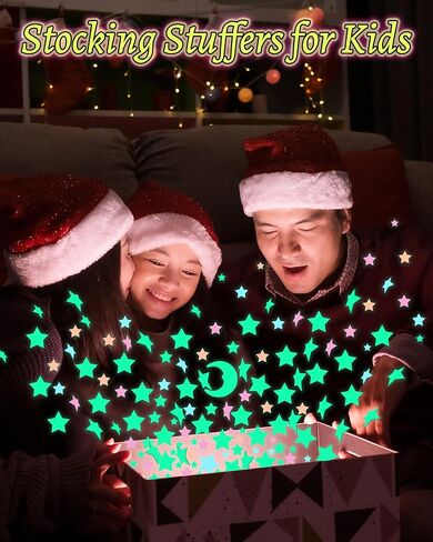 Greingways 201 PCS Glow in the Dark Stars Stickers لغرفة نوم السقف ، وتخزين المواد الغذائية للأطفال الذين تتراوح أعمارهم بين 3-5 ، 4-8 ، 8-12 in Kuwait