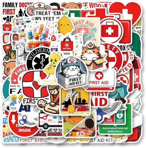 ملصقات الإسعافات الأولية 63pcs للأطفال ملصقات زهرة برية واضحة لزجاجات المياه تصنيع بطاقة صنع الحرف المحمولة in Saudi Arabia