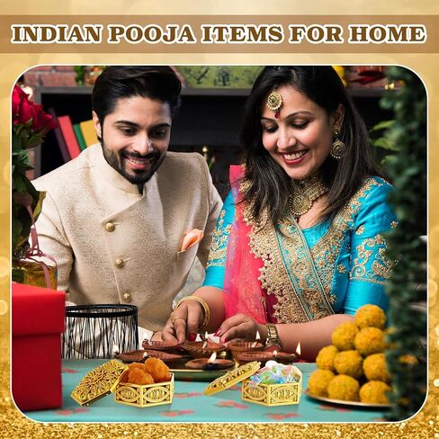 Yexiya 24 Pcs Indian Return Gifts for Pooja Bulk Hollow out Hexagon Candy Boxes Decorative Candy Containers Golden Hexagon Box Storage Gift Boxes for Wedding Christmas Birthday Party Decorating in Saudi Arabia