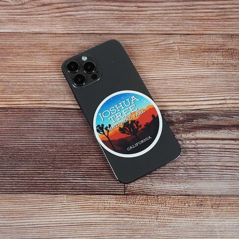 Joshua Tree National Park Sticker - Southern California Decal, Mojave and Colorado Desert JTNP Souvenir, Round Waterproof Outdoors CA Gift in Saudi Arabia