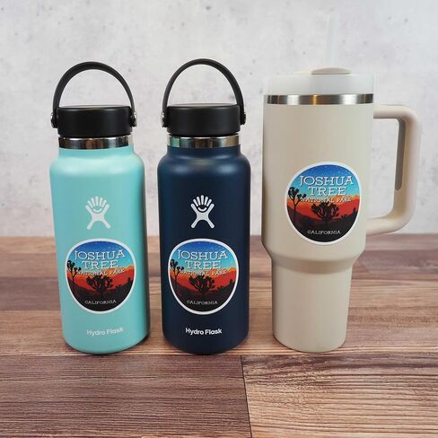 Joshua Tree National Park Sticker - Southern California Decal, Mojave and Colorado Desert JTNP Souvenir, Round Waterproof Outdoors CA Gift in Saudi Arabia