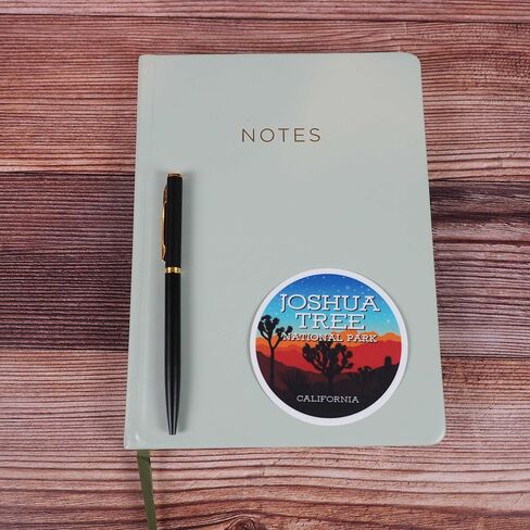 Joshua Tree National Park Sticker - Southern California Decal, Mojave and Colorado Desert JTNP Souvenir, Round Waterproof Outdoors CA Gift in Saudi Arabia