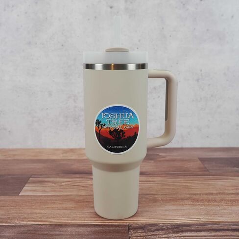 Joshua Tree National Park Sticker - Southern California Decal, Mojave and Colorado Desert JTNP Souvenir, Round Waterproof Outdoors CA Gift in Saudi Arabia