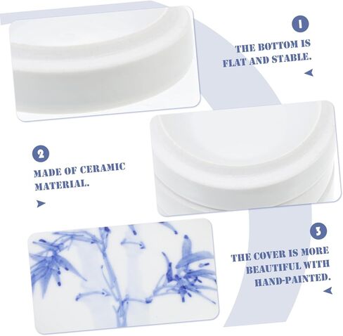 DOITOOL 1set Mixing Palette with Lid Lightweight Porcelain Painting Trays for Watercolor Oil Art Versatile Ink Dishes for Artists and Projects in Saudi Arabia