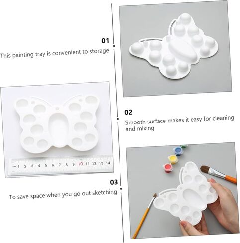 Homsfou 12pcs على شكل فراشة صينية الصباغ أداة متعددة الألوان للمشاريع الفنية القابلة لإعادة الاستخدام للهواة والمهنيين in Kuwait