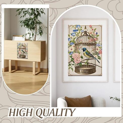 Rub on Transfers for Crafts, 3 Sheets Gold Bird Flower Tree Rub on Transfer Sticker Decals Waterproof Furniture Transfer UV DTF for Glass Wood Home Decor in Kuwait