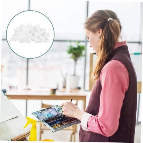 Artibetter 50pcs بلاستيك ألوان مائية فارغة صينية طلاء DIY للألوان المائية والفن سهلة التنظيف خفيفة الوزن ومحمولة للفنانين والمسافرين in Saudi Arabia