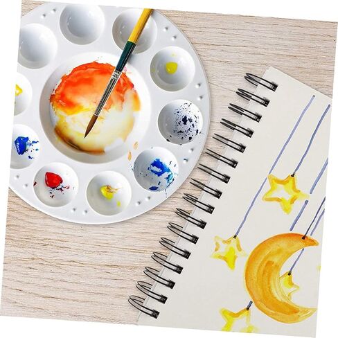 HOMSFOU 15pcs Round Painting Palette Pigment Mixing Tray for DIY Art Painting Board in Saudi Arabia