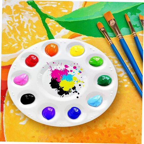 HOMSFOU 15pcs Round Painting Palette Pigment Mixing Tray for DIY Art Painting Board in Saudi Arabia