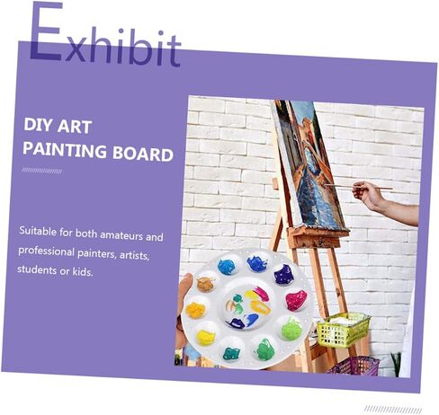 HOMSFOU 15pcs Round Painting Palette Pigment Mixing Tray for DIY Art Painting Board in Saudi Arabia