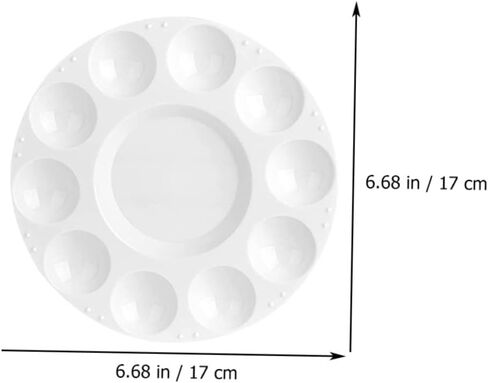 HOMSFOU 15pcs Round Painting Palette Pigment Mixing Tray for DIY Art Painting Board in Saudi Arabia