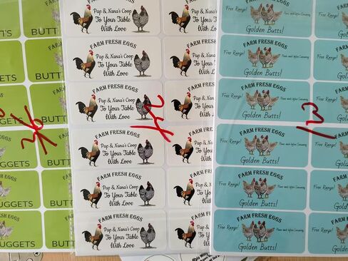 Made in USA Custom Carton Stickers Labels for Chicken, Personalized Chicken Egg Carton Packaging Sticker Label in Saudi Arabia