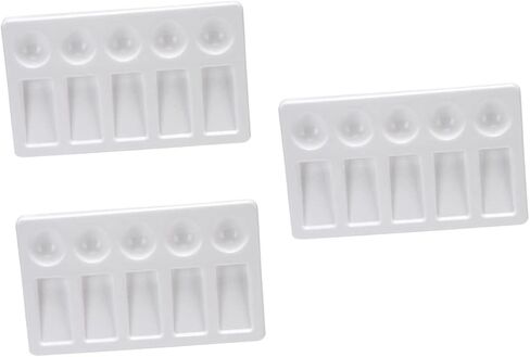 HOMSFOU 3pcs White Plastic Palette Mixing Paint Trays for Artists Watercolor Pallets in Saudi Arabia