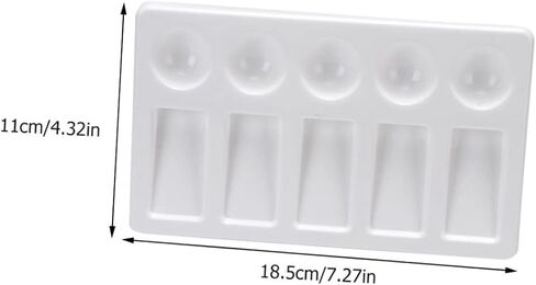 HOMSFOU 3pcs White Plastic Palette Mixing Paint Trays for Artists Watercolor Pallets in Saudi Arabia