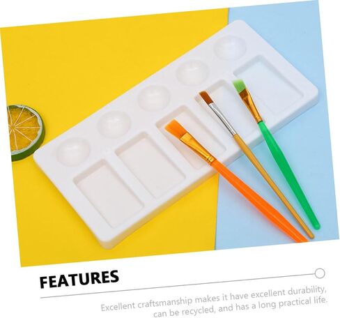 HOMSFOU 3pcs White Plastic Palette Mixing Paint Trays for Artists Watercolor Pallets in Saudi Arabia