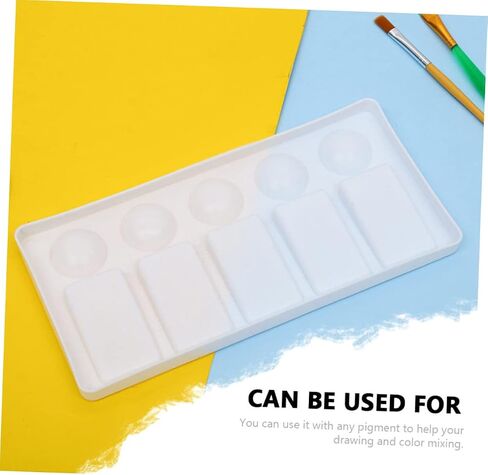 HOMSFOU 3pcs White Plastic Palette Mixing Paint Trays for Artists Watercolor Pallets in Saudi Arabia