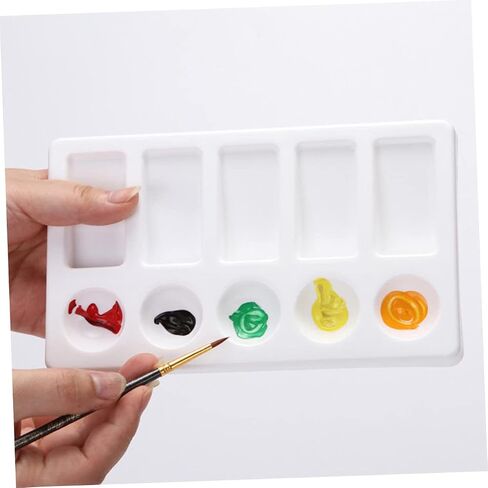HOMSFOU 3pcs White Plastic Palette Mixing Paint Trays for Artists Watercolor Pallets in Saudi Arabia