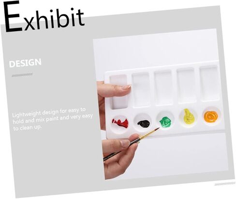 HOMSFOU 3pcs White Plastic Palette Mixing Paint Trays for Artists Watercolor Pallets in Saudi Arabia