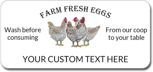 Made in USA Custom Carton Stickers Labels for Chicken, Personalized Chicken Egg Carton Packaging Sticker Label in Saudi Arabia