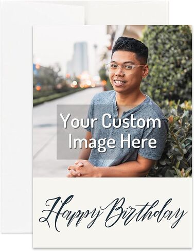 ببساطة هدايا مسيحية غير مسيحية ، بطاقة عيد ميلاد سعيد مخصصة للصورة ، قم بتحميل بطاقة تحية النص الخاصة بك (بطاقة واحدة) in Kuwait