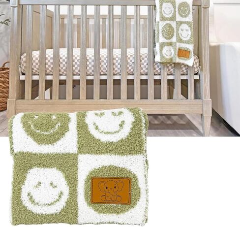L+L USA Lightning Bolt Baby Blanket 28"x40" - DreamSoft Knit Throw for Crib, Stroller or Car Seat - Soft Blanket/Newborn Nursery Gift Essential for Toddler, Infant, Kids, Boys & Girls (Black/White) in Saudi Arabia
