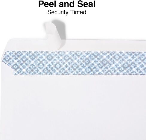 Staples #10 مظاريف تجارية ، Quickstrip EasyClose Peel & Seal ، ملون الأمن ، 9.5 × 4.125 بوصة ، 100 عبوة ، أبيض in Saudi Arabia