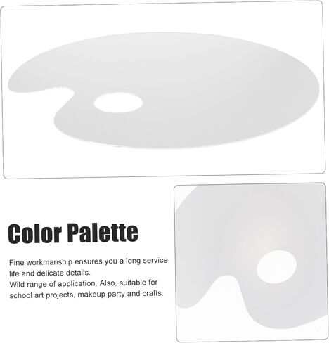 jojofuny 1pc Acrylic Paint Mixing Tray Transparent Handheld Palette for Watercolor and Pigment Easy to Clean Color Mixing Plate for Artists Amateurs and Boys and Girls in Saudi Arabia