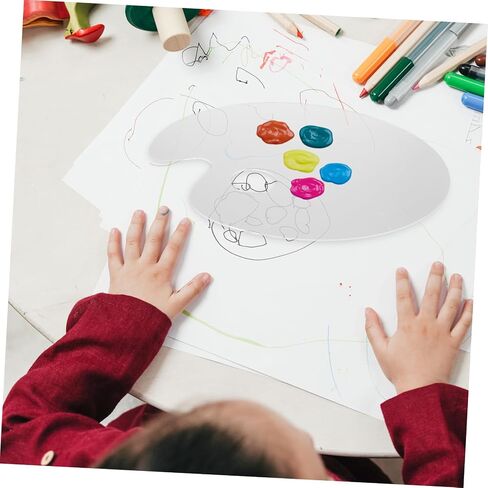 jojofuny 1pc Acrylic Paint Mixing Tray Transparent Handheld Palette for Watercolor and Pigment Easy to Clean Color Mixing Plate for Artists Amateurs and Boys and Girls in Saudi Arabia
