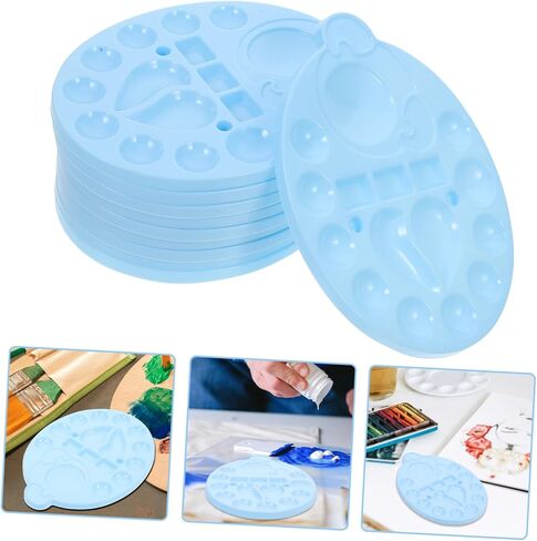 Uonlytech 10pcs Portable Empty Watercolor Palette Tray Lightweight Mixing Paint Container for Artists Students and Crafts Versatile Pigment Trays for Watercolor Supplies in Saudi Arabia