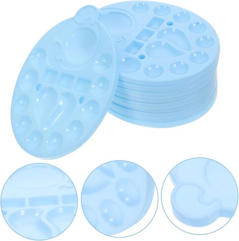 Uonlytech 10pcs Portable Empty Watercolor Palette Tray Lightweight Mixing Paint Container for Artists Students and Crafts Versatile Pigment Trays for Watercolor Supplies in Saudi Arabia