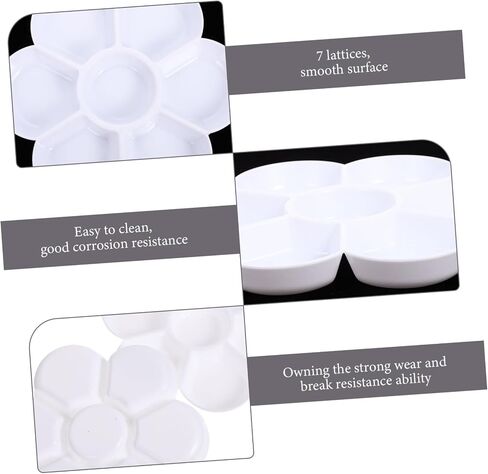 HOMSFOU 20pcs Plum Blossom Shaped Painting Trays Imitation Ceramic Watercolor Palette for Artists Mixing for Oil and Watercolor Pigments for Skill Levels in Saudi Arabia