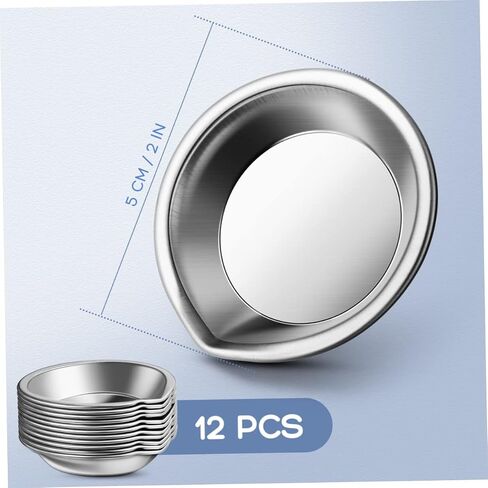 12pcs Stainless Steel Palette for Painting Practical Mixing Tray Spout for Artists and DIY Crafts Easy to Use for Home and Store in Saudi Arabia