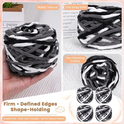 غزل شنيل الفائقة الضخمة للكروشيه-4 حزمة من 100 جرام/3.5 أوقية ، CYC #6 غزل مكتنزة شبيه بحبل CYC #6 ، سميكة غامضة للبطانيات والحقائب والسجاد (أحمر ساطع) in Kuwait