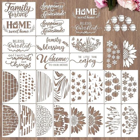 Talavera Stencils for Painting Wall - 15 pcs الحدود الحدودية Stency Cielito Lindo Mexican Folk Papel Picado قالب ، قالب للحرف القابلة لإعادة الاستخدام للأثاث الخشبي in Saudi Arabia