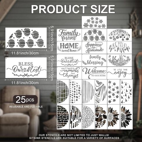 Talavera Stencils for Painting Wall - 15 pcs الحدود الحدودية Stency Cielito Lindo Mexican Folk Papel Picado قالب ، قالب للحرف القابلة لإعادة الاستخدام للأثاث الخشبي in Saudi Arabia