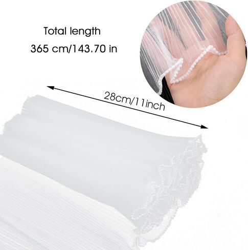 2 Pcs 4 Yards White Flower Wrapping Mesh, Translucen Pearl Edge Wrinkled Bouquet Floral Packaging Paper for Valentine's Day Mother's Day Florist Wedding Gift Packaging DIY Crafts Decorations in Saudi Arabia