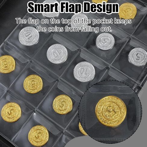 Sibba Coin Collection Collection Holder ، 360 Coins Coins Coins Organizer & 36 Currency Sleeves Money Storage Case HOURSIONS Fireproof Currency COIN in Kuwait