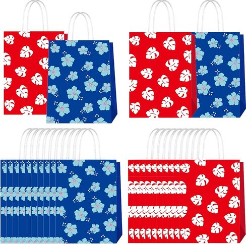 LXDMNJ 20 PCS Cartoon Party Favor Acags Facs Hawaiian Paper Bags with Healde for Birthday Baby Shower Holdy Event Supplies Supplies Supplies in Saudi Arabia