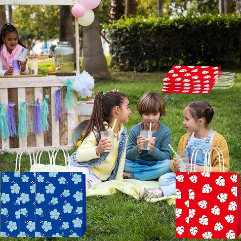 LXDMNJ 20 PCS Cartoon Party Favor Acags Facs Hawaiian Paper Bags with Healde for Birthday Baby Shower Holdy Event Supplies Supplies Supplies in Saudi Arabia