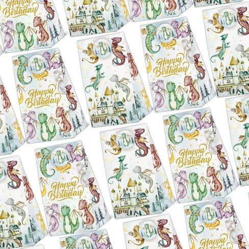 24 Pcs Dragon Goodie Bags Dragon Party Gift Bags with Stickers -Dragon Themed Birthday Party Favor in Saudi Arabia