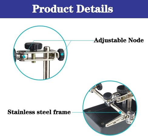 Beileshi 2.5X 7.5X 10X LED Light Helping Hands Magnifier Soldering Station,Magnifying Glass Stand with Auxiliary Clamp and Alligator Clips in Kuwait