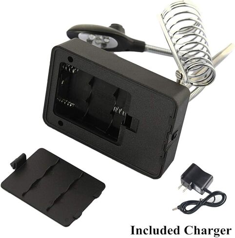 Beileshi 2.5X 7.5X 10X LED Light Helping Hands Magnifier Soldering Station,Magnifying Glass Stand with Auxiliary Clamp and Alligator Clips in Kuwait