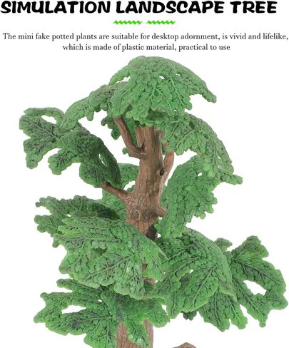 Mini Pine Tree Miniature Model Tree Simulated Landscape Cypress Model Sand Table Decor Train Railways Architecture Landscape Scenery for Home Office DIY Craft, Green, 9.44 x 3.74 x 2.75 Inch in Saudi Arabia