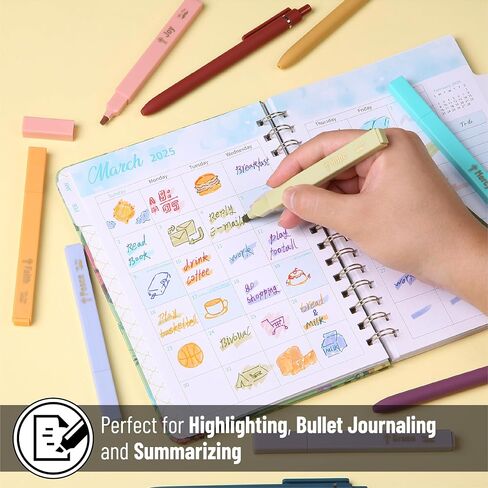 Mr. Pen- Aesthetic No Bleed Highlighters & Gel Pens, 12 Pack, Colorful Bible Highlighters No Bleed, Colorful Ink Aesthetic Gel Pens in Saudi Arabia