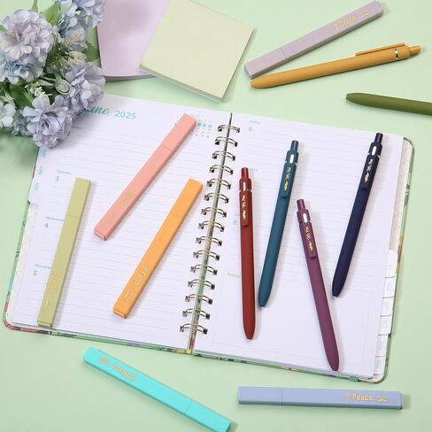 Mr. Pen- Aesthetic No Bleed Highlighters & Gel Pens, 12 Pack, Colorful Bible Highlighters No Bleed, Colorful Ink Aesthetic Gel Pens in Saudi Arabia