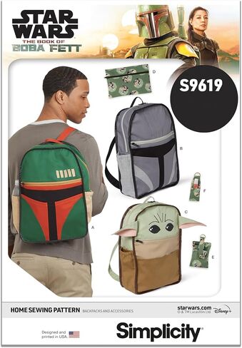 Simplicity SS9619OS Disney Star Wars Backpacks and Accessories Sewing Pattern Kit, Code S9619, One Size in Saudi Arabia
