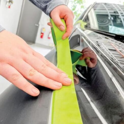 LAUCO DINOGREN High Performance Masking Tape for Car Paint, Heat & Water Resistant, Multi-Purpose Green (1.5 in (24 Rolls)) in Kuwait