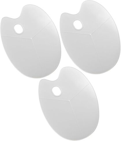 angoily 3pcs plate balet pallet مجموعة من صواني خلط البلاستيك للفنانين للألوان المائية والرسم الأكريليكي سهل التنظيف لمشاريع DIY in Saudi Arabia