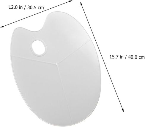 angoily 3pcs plate balet pallet مجموعة من صواني خلط البلاستيك للفنانين للألوان المائية والرسم الأكريليكي سهل التنظيف لمشاريع DIY in Saudi Arabia