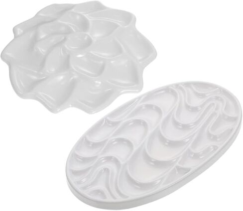 DOITOOL 2pcs Art Paint Box Watercolor Mixing Palette Practical Paint Plate for Artists Students Boys and Girls Lightweight Material in Saudi Arabia